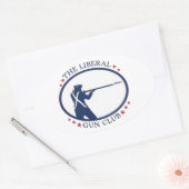 Liberal Pistool Club Ovaal Sticker blad (Envelop)
