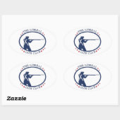 Liberal Pistool Club Ovaal Sticker blad (Vel)