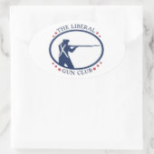 Liberal Pistool Club Ovaal Sticker blad (Tas)