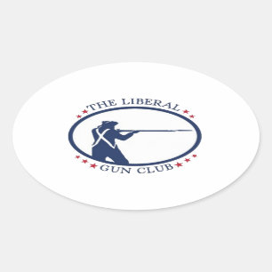 Liberal Pistool Club Oval Sticker sheet