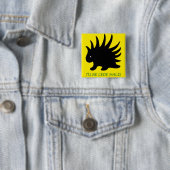 Liberal Porcupine Button- M4 Vierkante Button 5,1 Cm (In situ)