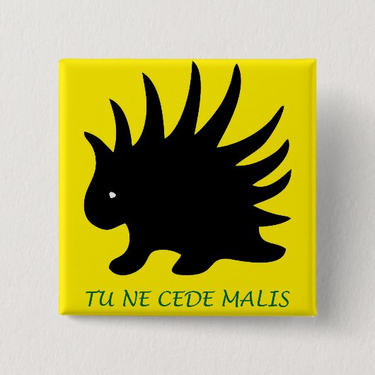 Liberal Porcupine Button- M4 Vierkante Button 5,1 Cm (Voorkant)