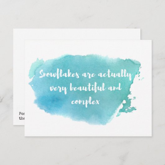 Liberal Snowflake Briefkaart (Voorkant / Achterkant)