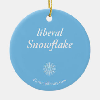 "Liberal Snowflake" Round Keramisch Ornament