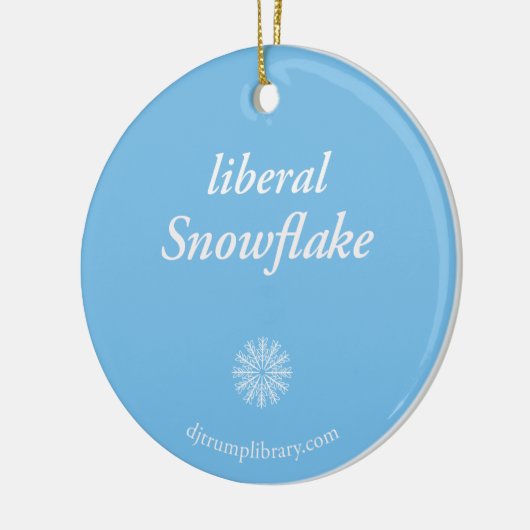 "Liberal Snowflake" Round Keramisch Ornament (Links)