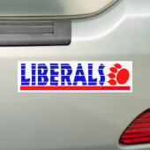 Liberal Swipe-bumper Bumpersticker (Op auto)