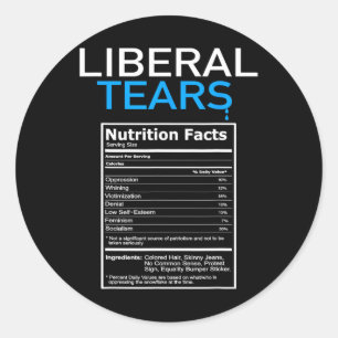 Liberal Tears Anti-Liberal Pro Trump Republican Gi Ronde Sticker