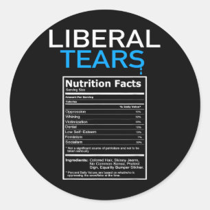 Liberal Tears Anti Liberal Pro Trump Republikein Ronde Sticker