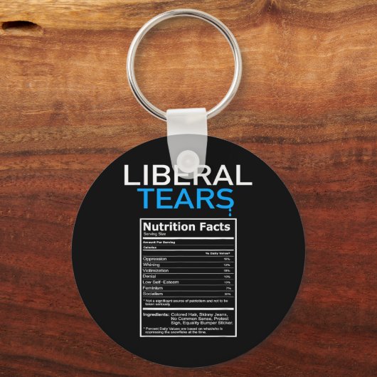 Liberal Tears Anti Liberal Pro Trump Republikein Sleutelhanger (Voorkant)