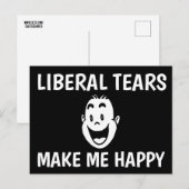 LIBERAL TEARS MAKE ME HAPPY BRIEFKAART (Voorkant / Achterkant)