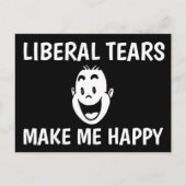 LIBERAL TEARS MAKE ME HAPPY BRIEFKAART (Voorkant)