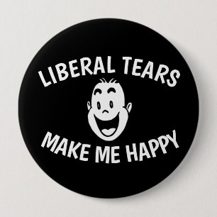 LIBERAL TEARS MAKEN MIJ HAPPY BUTTONNEN RONDE BUTTON 4,0 CM