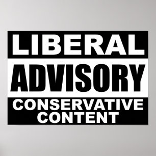 Liberale adviesraad: Conservatieve inhoud! Poster