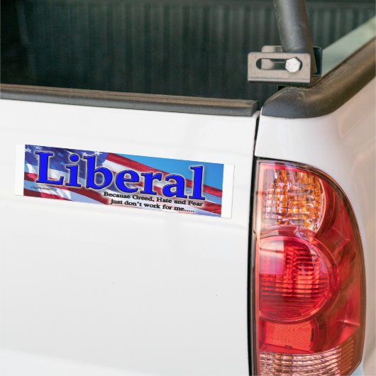 LIberale Bumpersticker (Op Truck)