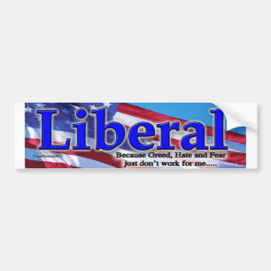 Liberale bumpersticker