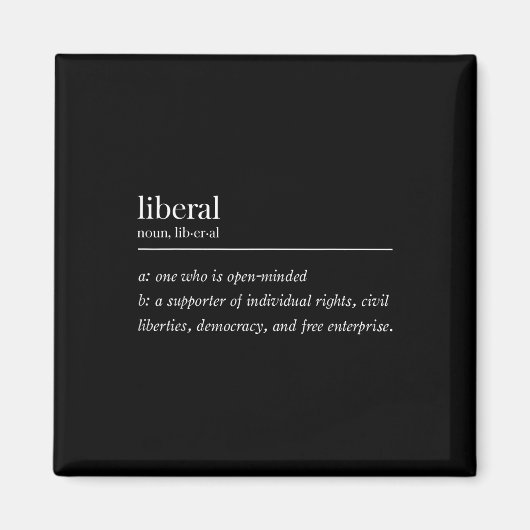 Liberale definitie magneet (Voorkant)