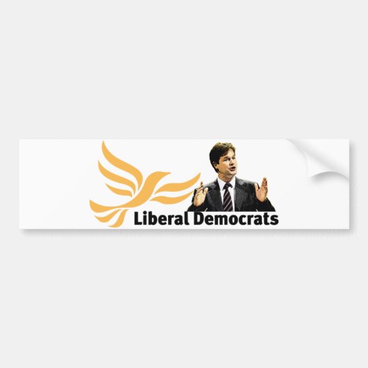 Liberale Democraten Bumpersticker (Voorkant)