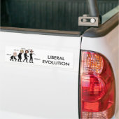 liberale evolutie bumpersticker (Op Truck)