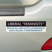 Liberale feministen bumpersticker (Op auto)