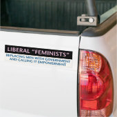Liberale feministen bumpersticker (Op Truck)