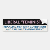 Liberale feministen bumpersticker (Voorkant)