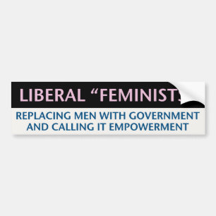 Liberale feministen bumpersticker
