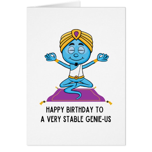 Liberale Humor Birthday Kaart Zeer stabiel Genius (Voorkant)