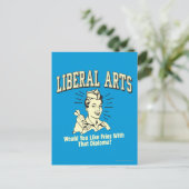 liberale kunsten : zoals groeten met diploma ' s briefkaart (Staand voorkant)