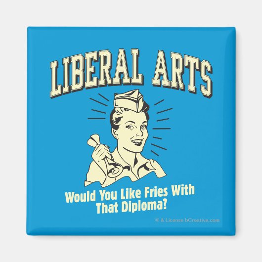 liberale kunsten : zoals groeten met diploma ' s magneet (Voorkant)