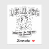 liberale kunsten : zoals groeten met diploma ' s sticker (Vel)