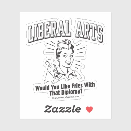 liberale kunsten : zoals groeten met diploma ' s sticker (Vel)