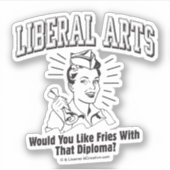 liberale kunsten : zoals groeten met diploma ' s sticker (Voorkant)