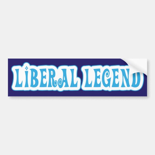 Liberale Legende / Stemblauwe Bumpersticker (Voorkant)