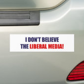 Liberale media bumpersticker (Op auto)