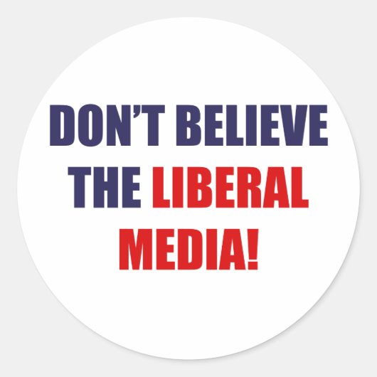 Liberale media ronde sticker (Voorkant)