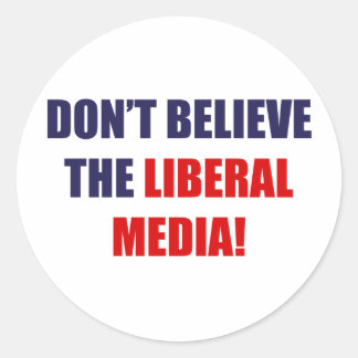 Liberale media ronde sticker