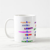 Liberale morele waarden koffiemok (Links)