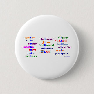 Liberale morele waarden ronde button 5,7 cm
