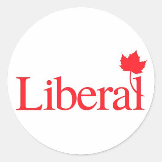 Liberale Partij Logo Ronde Sticker (Voorkant)