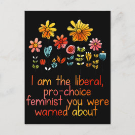 Liberale Pro-Keuze Feministe Briefkaart