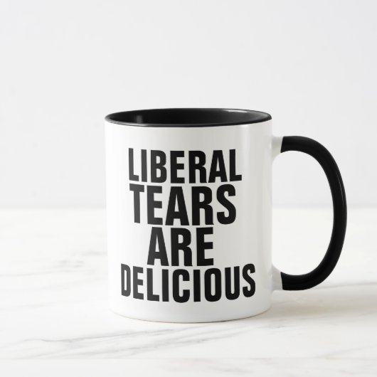 LIBERALE TEARS ZIJN DELICIEUZE Koffiebuizen Mok (Rechts)