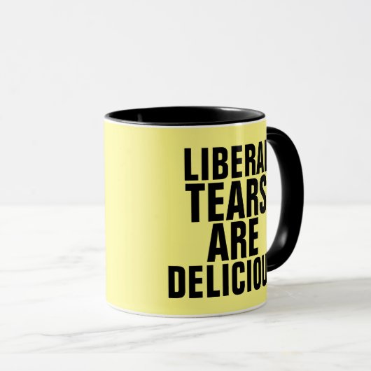 LIBERALE TEARS ZIJN DELICIEUZE KoffieMuggen Mok (Voorkant rechts)