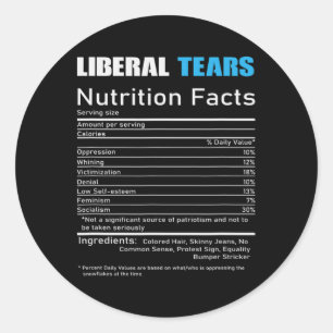 Liberale Tranen Anti Liberale Republikeinse Cadeau Ronde Sticker