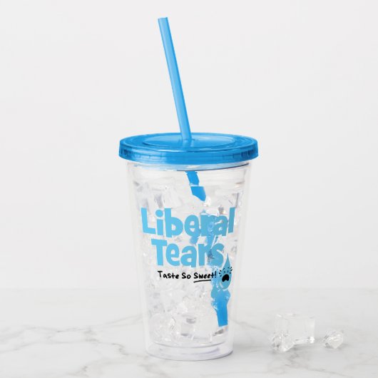 Liberale tranen smaten zo lekker acryl drinkbeker (Voorkant ijs)