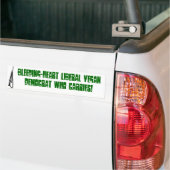 liberale vegandemocraat met bloeding en hart bumpersticker (Op Truck)