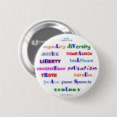 Liberale waarden ronde button 5,7 cm (Voorkant /achterkant)