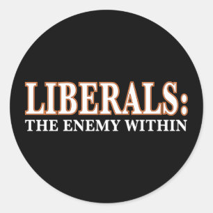 Liberalen - De vijand van binnenuit Ronde Sticker