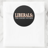 Liberalen - De vijand van binnenuit Ronde Sticker (Tas)