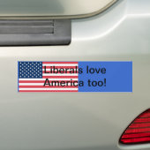 Liberalen houden ook van amerika aan de bumperstic bumpersticker (Op auto)