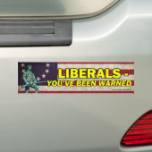 Liberalen - Je bent gewaarschuwd Bumpersticker (Op auto)